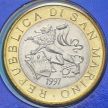 Монета Сан Марино 1000 лир 1997 год. Геральдический лев.