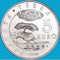 Сан Марино 5 евро 2008 год. Международный год Планеты Земля. Серебро