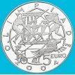 Монета Сан Марино 5 евро 2003 год. Олимпийские игры в Афинах 2004. Серебро