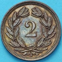 Швейцария 2 раппена 1909 год. 