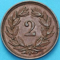 Швейцария 2 раппена 1914 год.