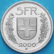 Швейцария 5 франков 2000 год.  Вильгельм Телль
