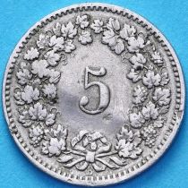 Швейцария 5 раппен 1897 год.