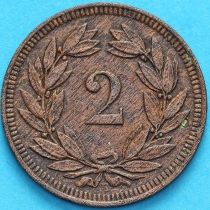 Швейцария 2 раппена 1909 год. №2