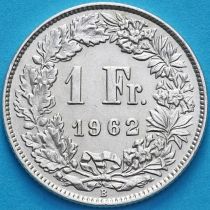 Швейцария 1 франк 1962 год. Серебро.