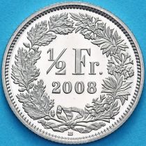 Швейцария 1/2 франка 2008 год. BU