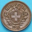 Монета Швейцария 1 раппен 1938 год.