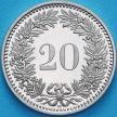 Монета Швейцария 20 раппен 2008 год. BU