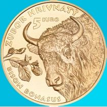 Словакия 5 евро 2024 год. Зубр