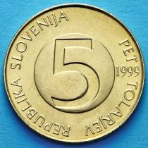 Словения 5 толаров 1999 год. Альпийский козел.