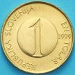 Монета Словения 1 толар 1999 год. Форель.