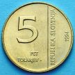 Монета Словении 5 толаров 1994 год. 50 лет банку Словении.