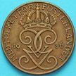 Монета Швеция 5 эре 1936 год. Большая цифра "6"