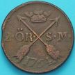 Монета Швеция 2 эре 1764 год.