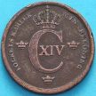 Монета Швеция 1/3 скиллинга 1837 год.