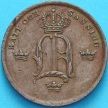 Монета Швеция 1/3 скиллинга 1854 год.