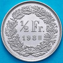 Швейцария 1/2 франка 1983 год.