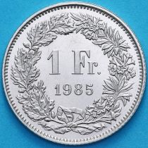 Швейцария 1 франк 1985 год.