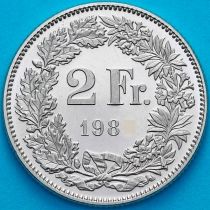 Швейцария 2 франка 1985 год.