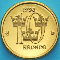 Швеция 10 крон 1993 год. BU