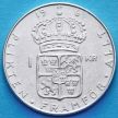 Монета Швеция 1 крона 1967 год. Густав VI Адольф. Серебро
