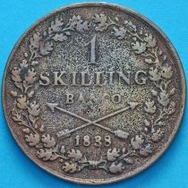 Швеция 1 скиллинг банко 1838 год.