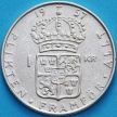 Монета Швеции 1 крона 1957 год. Густав VI Адольф. Серебро