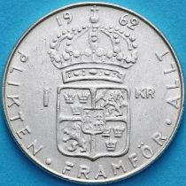 Швеция 1 крона 1962 год. Серебро