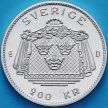 Монета Швеции 200 крон 1992 год. Густав III. Серебро