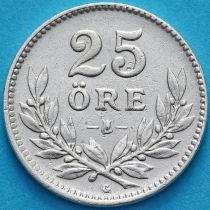 Швеция 25 эре 1939 год. Серебро. G