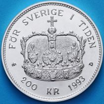 Швеция 200 крон 1993 год. Карл XVI Густав. Серебро