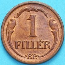 Венгрия 1 филлер 1938 год.
