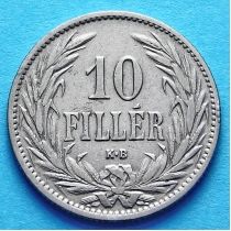 Венгрия 10 филлеров 1909 год.