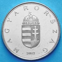 Венгрия 10 форинтов 2012 год. Герб Венгрии.