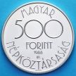 Монета Венгрии 500 форинтов 1988 год. Футбол. Серебро.