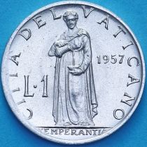 Ватикан 1 лира 1957 год.