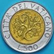Монета Ватикан 500 лир 1989 год. Виноградная лоза.