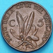 Ватикан 5 чентезимо 1934 год. 