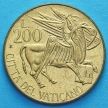 Монета Ватикана 200 лир 1985 год. Крылатый Бык с Евангелие.