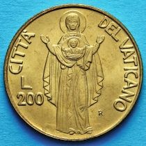 Ватикан 200 лир 1990 год. Благословение Девы Марии.