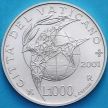 Монета Ватикан 1000 лир 2001 год. Серебро.