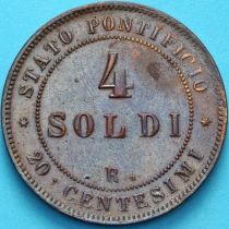 Ватикан 4 сольдо 1867 (XXII) год. Пий IX.