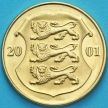Монета Эстония 1 крона 2001 год.