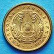Монета Казахстана 2 тыина 1993 год. Желтая латунь.