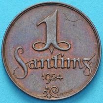 Латвия 1 сантим 1924 год.