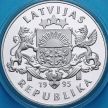 Монета Латвия 1 лат 1995 год. 50 лет ООН. Серебро.