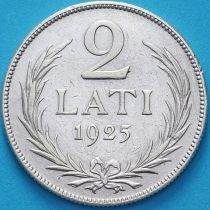 Латвия 2 лата 1925 год. Серебро.