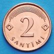 Монеты Латвии 2 сантима 2009 год.