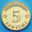 Монеты Латвии 5 сантим 2009 год.