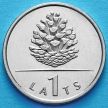 Монеты Латвии 1 лат 2006 год. Сосновая шишка.